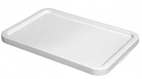Couvercle pour bac rectangulaire blanc plastique 40x30x3 cm Gilac