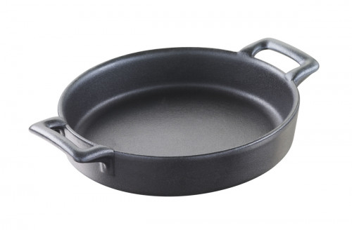 Cassolette ovale noir porcelaine culinaire 14,5x13 cm Belle Cuisine Revol