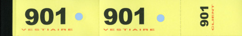 Numéro de vestiaire jaune papier 20x3 cm (1000 pièces)