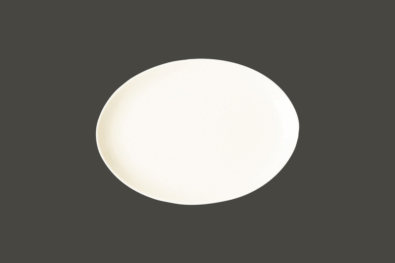 Plat ovale ivoire porcelaine vitrifiée 26x19 cm Nano Rak