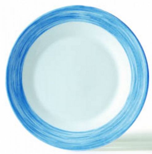 Assiette creuse rond bleu verre opal Ø 22,5 cm Brush Arcoroc