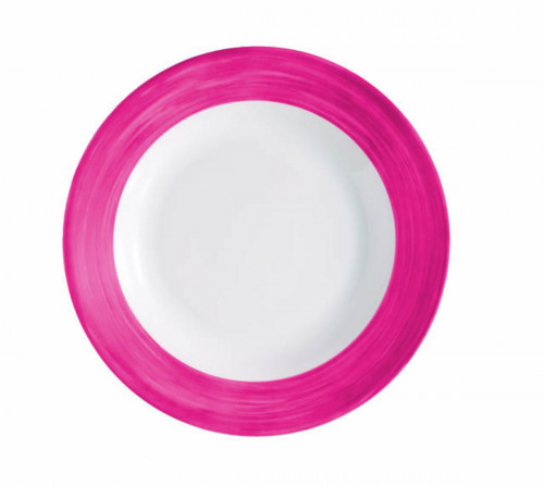 Assiette creuse rond rouge verre opal Ø 22,5 cm Brush Arcoroc