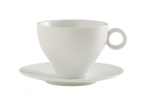 Sous-tasse à thé rond blanc porcelaine Ø 13 cm Slim O Pro.mundi