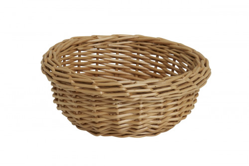 Corbeille rond beige osier Ø 15,5 cm 6 cm Pro.mundi