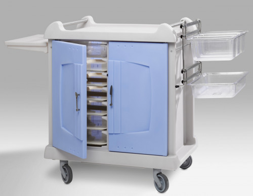 Chariot petit-déjeuner plastique 101x65x110 cm Saint Romain