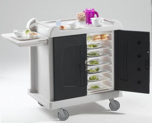 Chariot petit-déjeuner plastique 101x65x110 cm Saint Romain