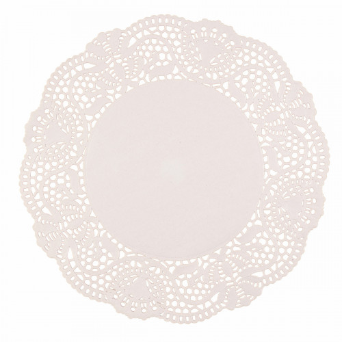 Dentelle rond blanc Ø 12 cm (250 pièces)