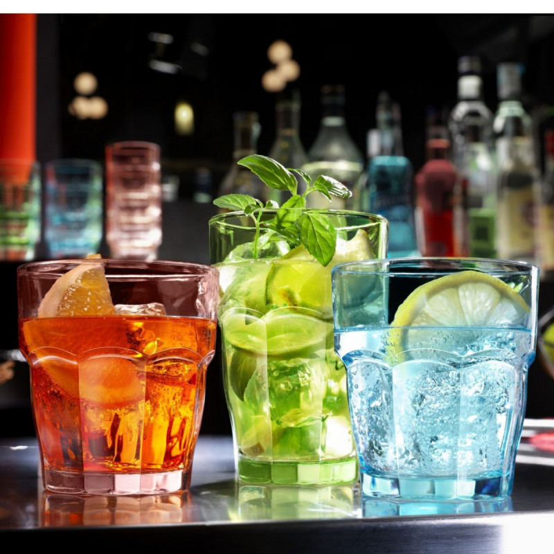 Gobelet forme basse orange verre trempé 27 cl Rock Bar Bormioli Rocco