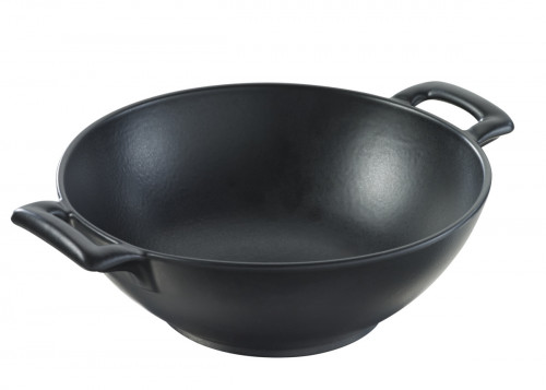 Assiette wok rond noir porcelaine culinaire Ø 20 cm Belle Cuisine Revol