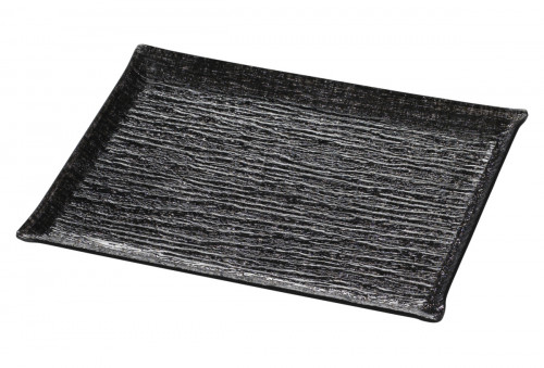 Plat de présentation rectangulaire noir acrylique 40 cm Pap Glace Platex