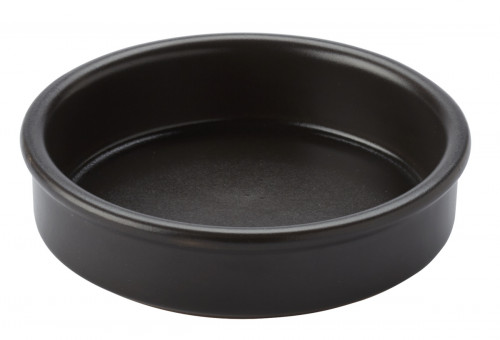 Assiette catalane rond noir terre cuite Ø 11,5 cm Catalane Pro.mundi