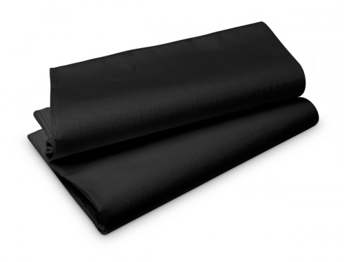 Nappe noir non tissé 110x110 cm Evolin Duni (50 pièces)
