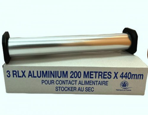 Rouleau film aluminium gris 200 m x 45 cm