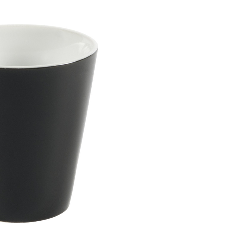 Gobelet rond noir grès émaillé 20 cl Ø 8,5 cm Prismo Pro.mundi