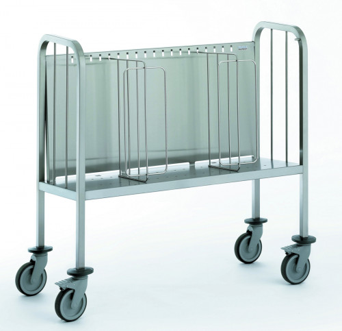 Chariot porte-assiettes inox 200 assiettes maximum Tournus