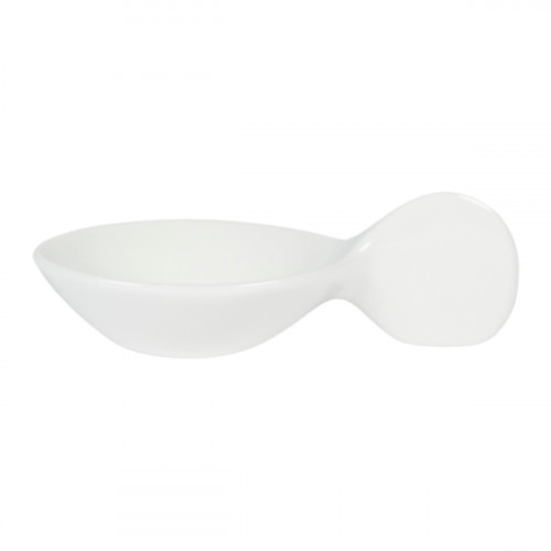 Cuillère amuse-bouche rond blanc porcelaine 10 cm Playtime Pro.mundi