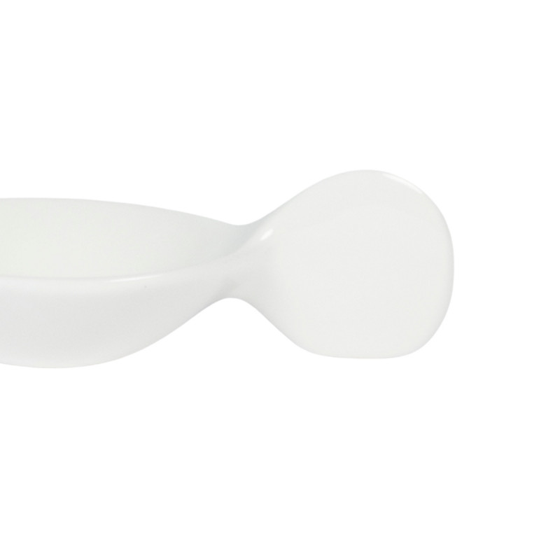 Cuillère amuse-bouche rond blanc porcelaine 10 cm Playtime Pro.mundi