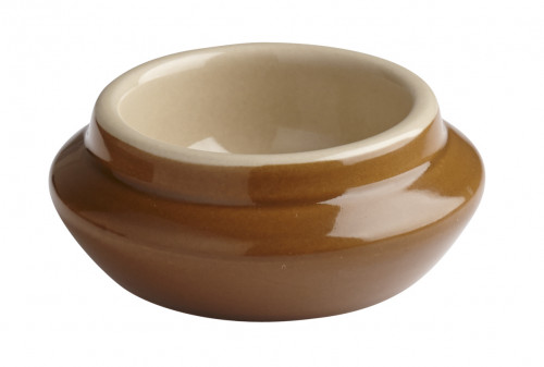 Beurrier rond brun grès émaillé Ø 7 cm Pro.mundi
