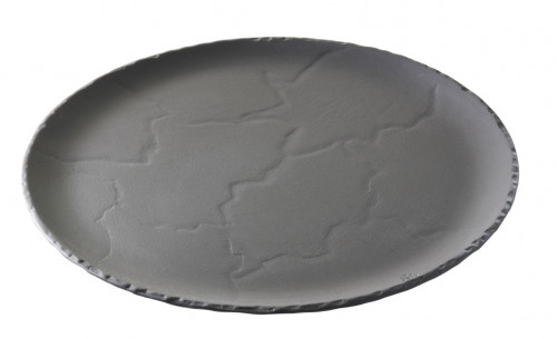 Assiette plate rond noir porcelaine culinaire Ø 28,5 cm Basalt Revol