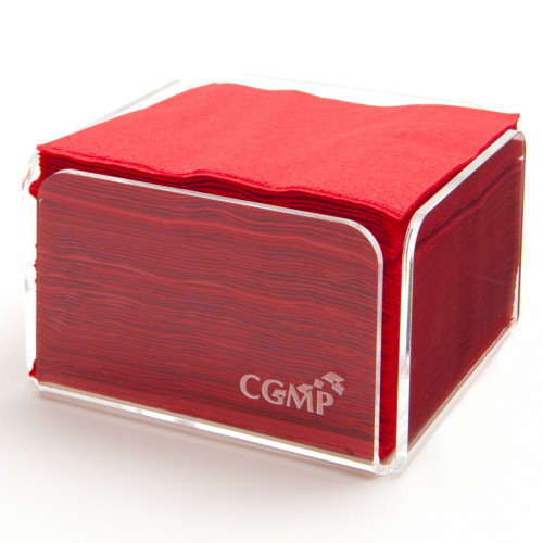 Serviette rouge ouate de cellulose 20x20 cm Lisah Pro.mundi (50 pièces)