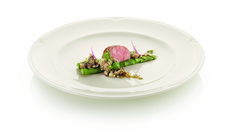 Assiette plate rond ivoire porcelaine vitrifiée Ø 23,7 cm Anna Rak