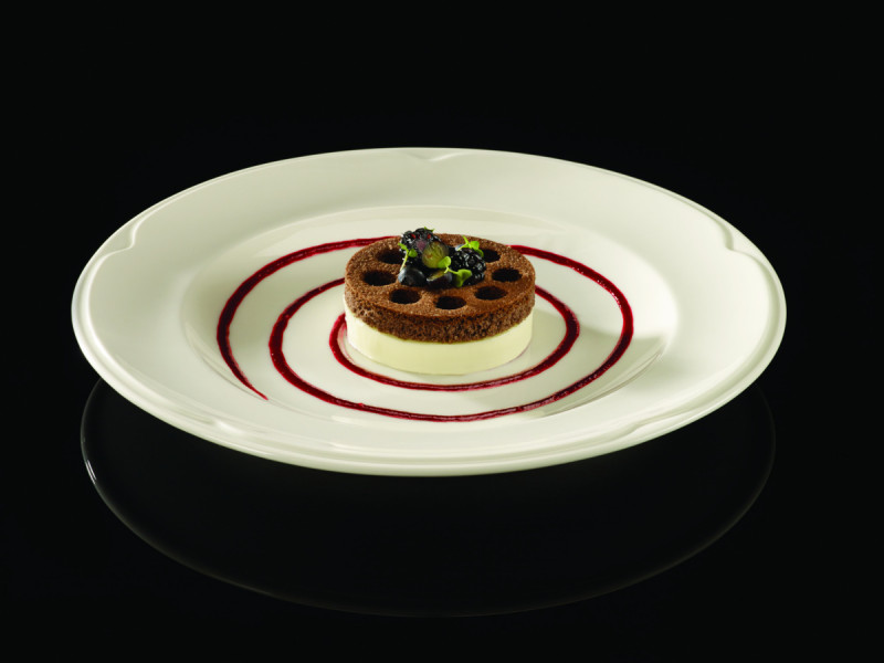 Assiette plate rond ivoire porcelaine vitrifiée Ø 23,7 cm Anna Rak