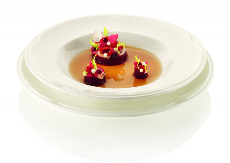 Assiette creuse rond ivoire porcelaine vitrifiée Ø 23,8 cm Anna Rak