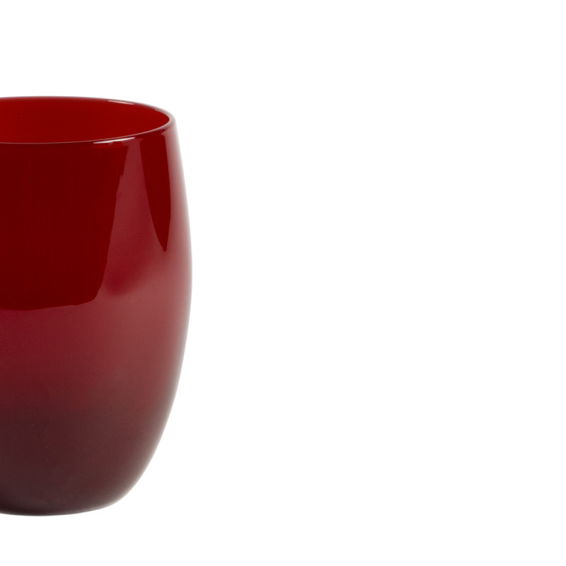 Gobelet forme basse rouge verre 30 cl Baya Pro.mundi