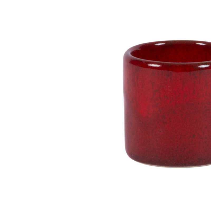 Pot à sauce rond rouge grès émaillé Ø 5 cm Gres Couleur Pro.mundi