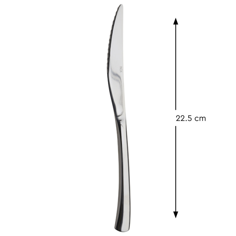 Couteau de table monobloc cranté 22,5 cm Adagio Pro.mundi