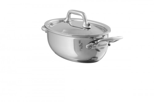 Mini cocotte avec couvercle inox Sans revêtement Avec couvercle 14x12x4,5 cm 0,3 L M'minis Mauviel