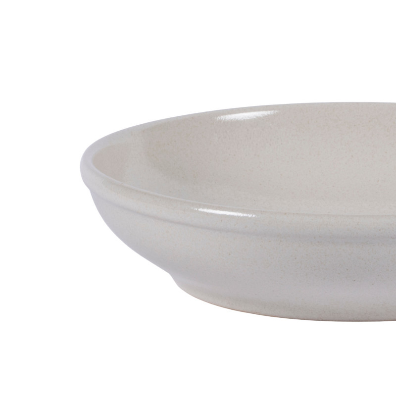 Assiette creuse rond écru grès émaillé Ø 23 cm Gres Couleur Pro.mundi