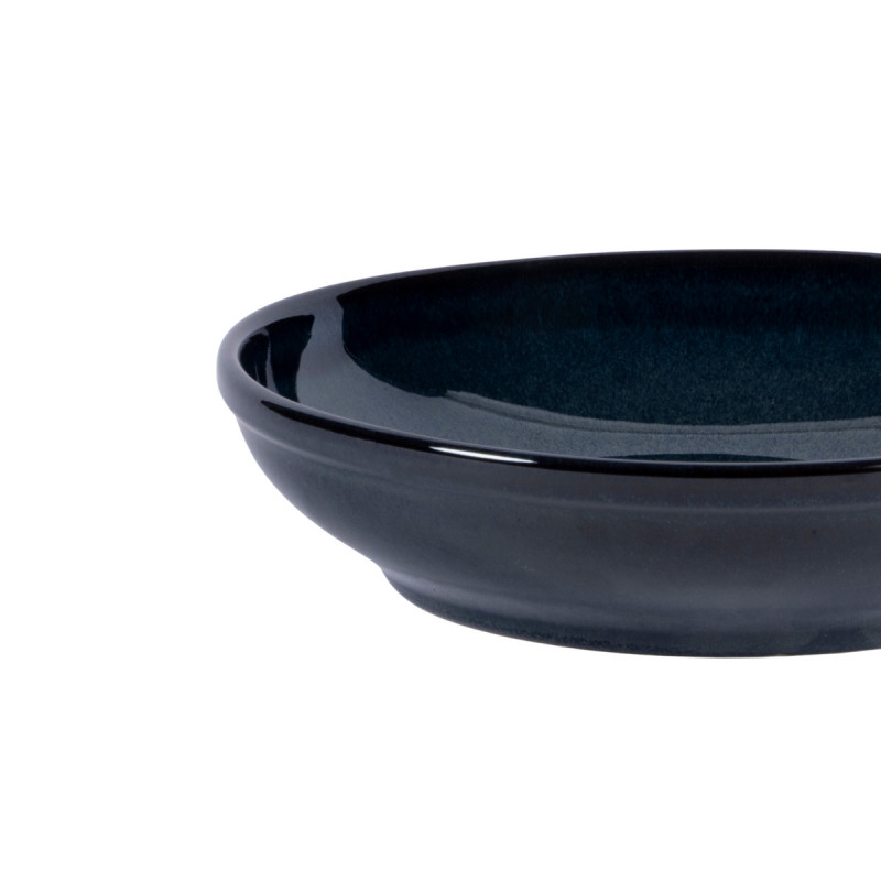 Assiette creuse rond bleu grès émaillé Ø 23 cm Gres Couleur Pro.mundi