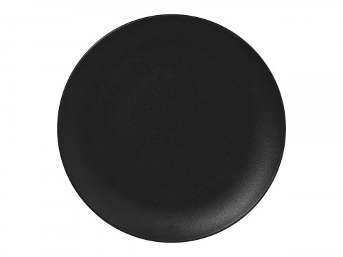 Assiette plate rond noir volcano porcelaine vitrifiée Ø 31 cm Neo Fusion Rak