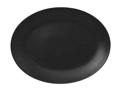 Plat ovale noir porcelaine vitrifiée 36 cm Neo Fusion Rak