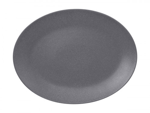 Plat ovale Gris stone porcelaine vitrifiée 36 cm Neo Fusion Rak