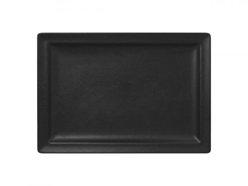 Assiette plate rectangulaire noir porcelaine vitrifiée 33,6x23,2 cm Neo Fusion Rak