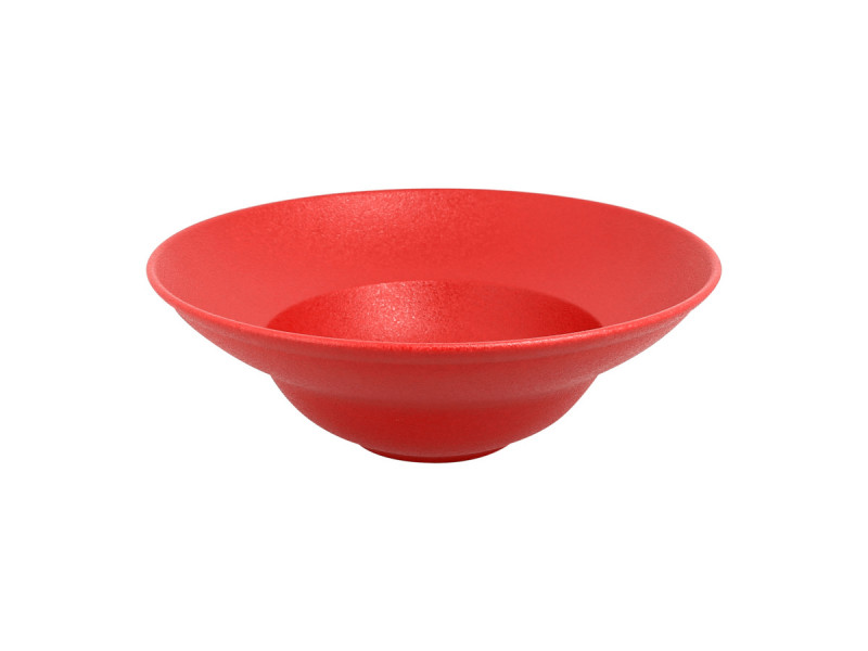Assiette extra creuse rond rouge porcelaine vitrifiée Ø 26,1 cm Neo Fusion Rak