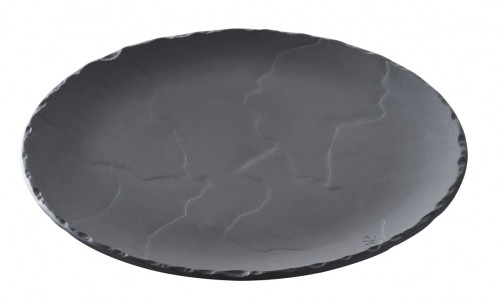 Assiette plate rond noir porcelaine culinaire Ø 26,8 cm Basalt Revol