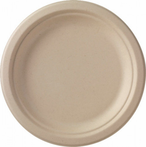 Assiette bagasse rond marron Ø 22 cm Duni (50 pièces)