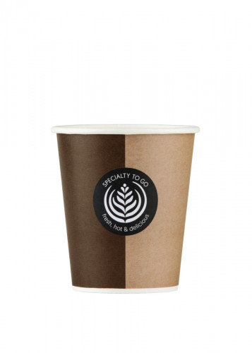 Gobelet beige carton Ø 8 cm 28 cl Hot Cup Huhtamaki (50 pièces)