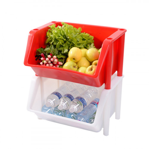 Bac de distribution plastique blanc 52,5x42,5x31,5 cm Sans couvercle Gilac