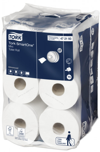 Papier hygiénique blanc ouate de cellulose Smartone Tork (12 pièces)