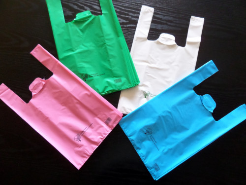 Sac bretelle plastique blanc 21x40 cm 50 microns (1000 pièces)