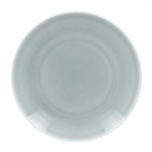 Assiette coupe plate rond bleu porcelaine vitrifiée Ø 24 cm Vintage Rak