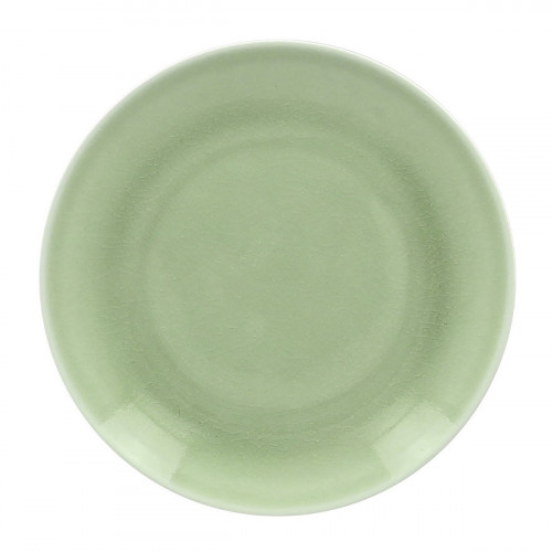 Assiette coupe plate rond vert porcelaine vitrifiée Ø 20,9 cm Vintage Rak