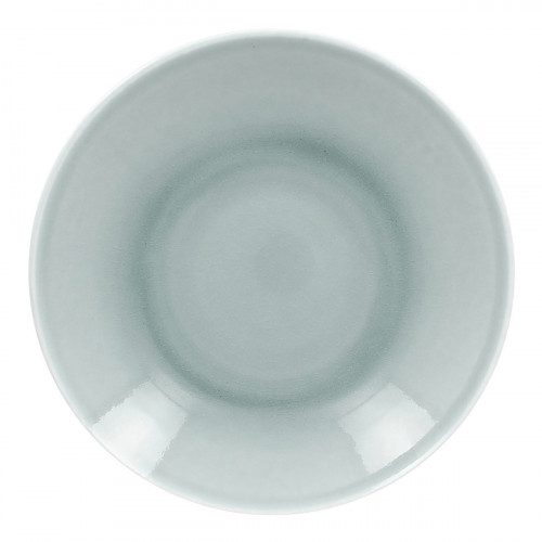 Assiette coupe creuse rond bleu porcelaine vitrifiée Ø 25,9 cm Vintage Rak