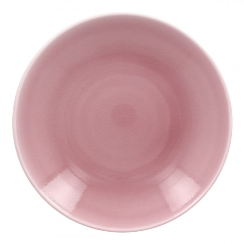 Assiette coupe creuse rond rose porcelaine vitrifiée Ø 25,9 cm Vintage Rak
