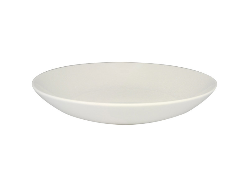 Assiette coupe creuse rond blanc porcelaine vitrifiée Ø 22,2 cm Vintage Rak
