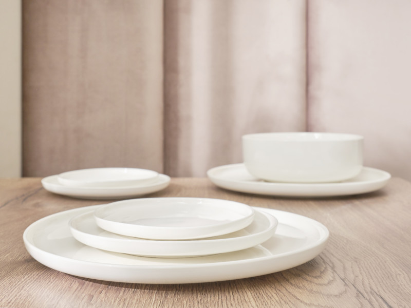 Assiette plate rond blanc porcelaine renforcée Ø 25 cm Artic Accolade
